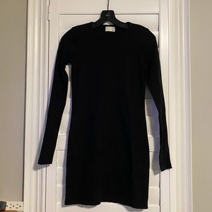 BNWOT Wilfred Free Black Ribbed Dress XXS